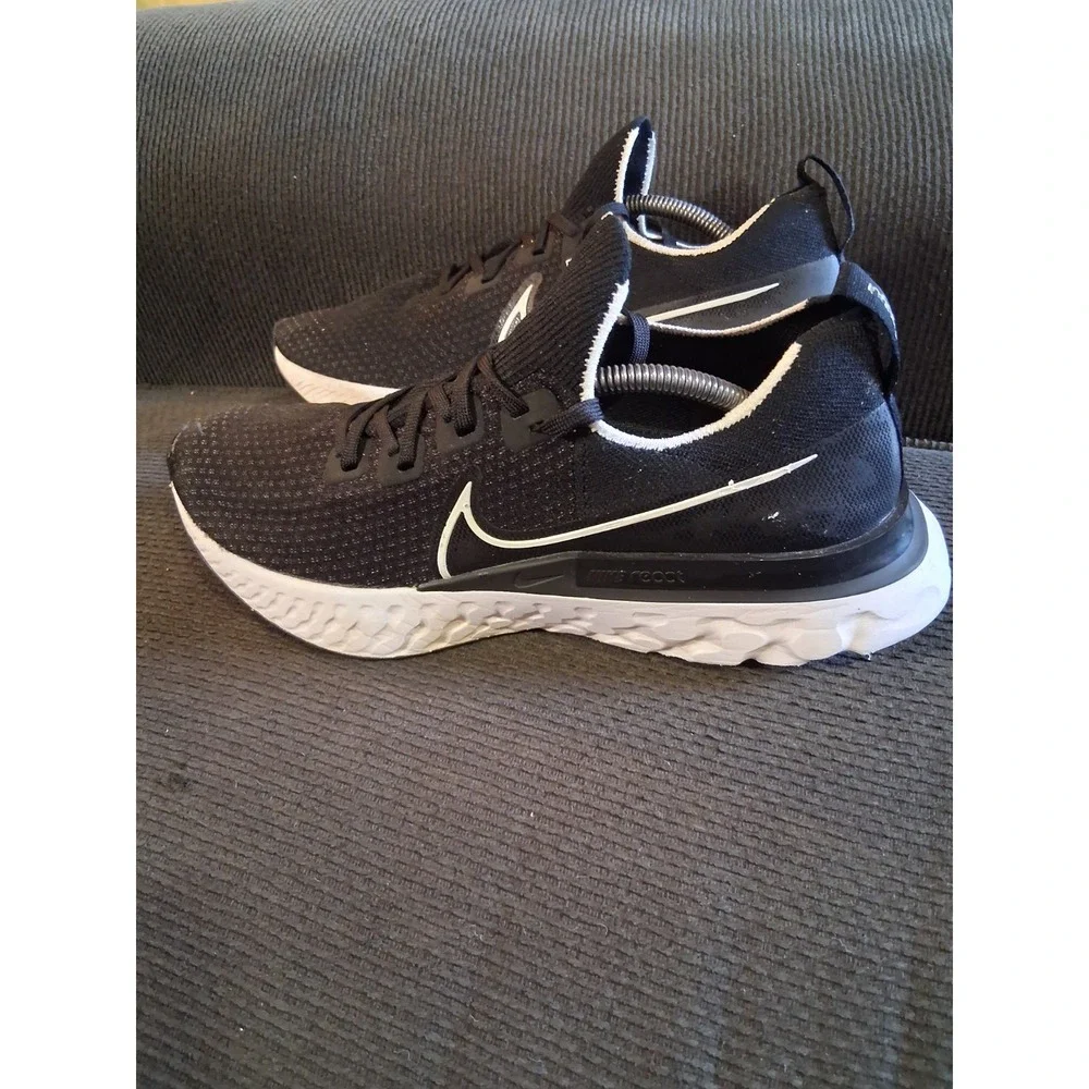 Nike React Infinity‎ Run Flyknit CD4371-002 Men's 11.5 Black Running Shoes